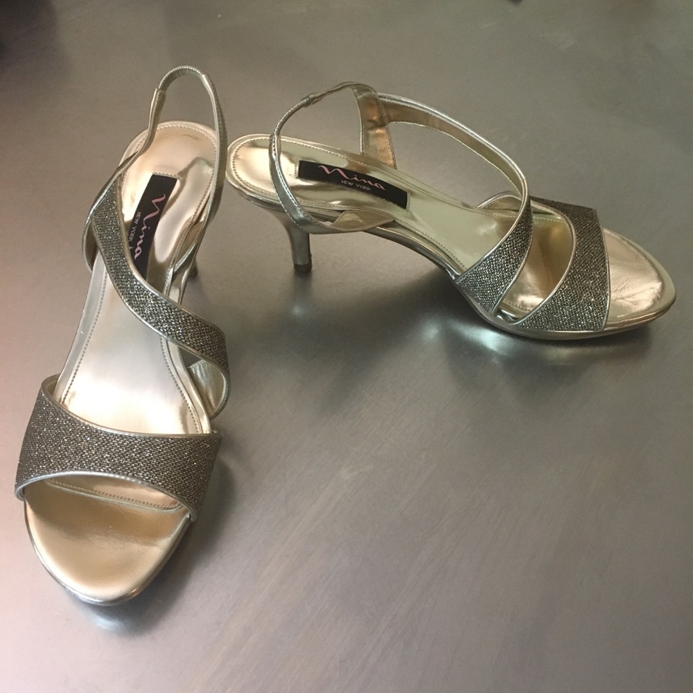 ⭐️Gold Glitter Sparkle Heels Shoes